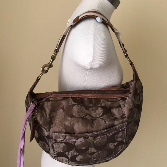 Vintage Y2K Leather coach hobo signature shoulder bag- style 10008 - Picture 2 of 7